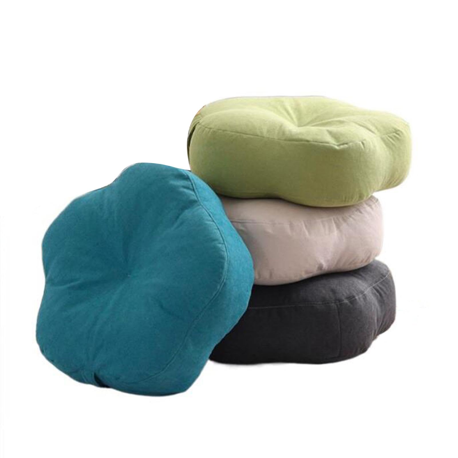 Fenteer Round Floor Pillow,Seating Cushion,Comfortable,Floor Cushion Pad Meditation Pad for Chair Sofa Adults Kids Office Living Room, Light Gray