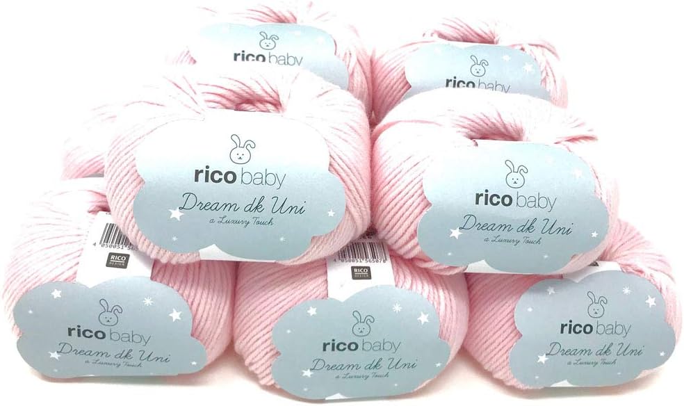 Rico Baby Dream Lux Touch dk Uni Colour 003 Soft Baby Wool for Knitting & Crochet