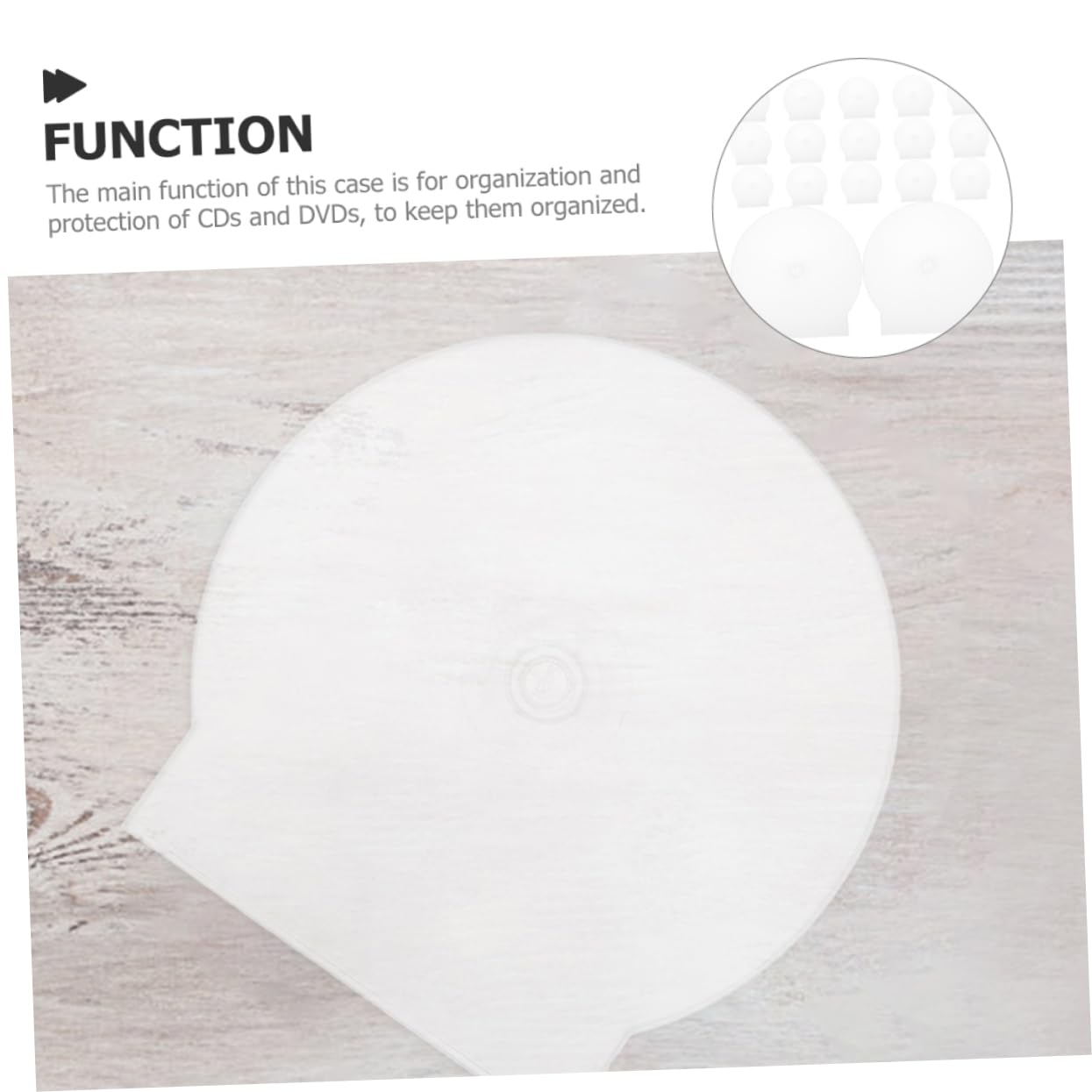 Cabilock Custodia Per Cd Trasparente in Plastica Rigida, Scatola Porta Cd Resistente Antipolvere, 50 Pezzi Per Archiviazione e Protezione Dischi, Per Casa, Auto e Viaggi