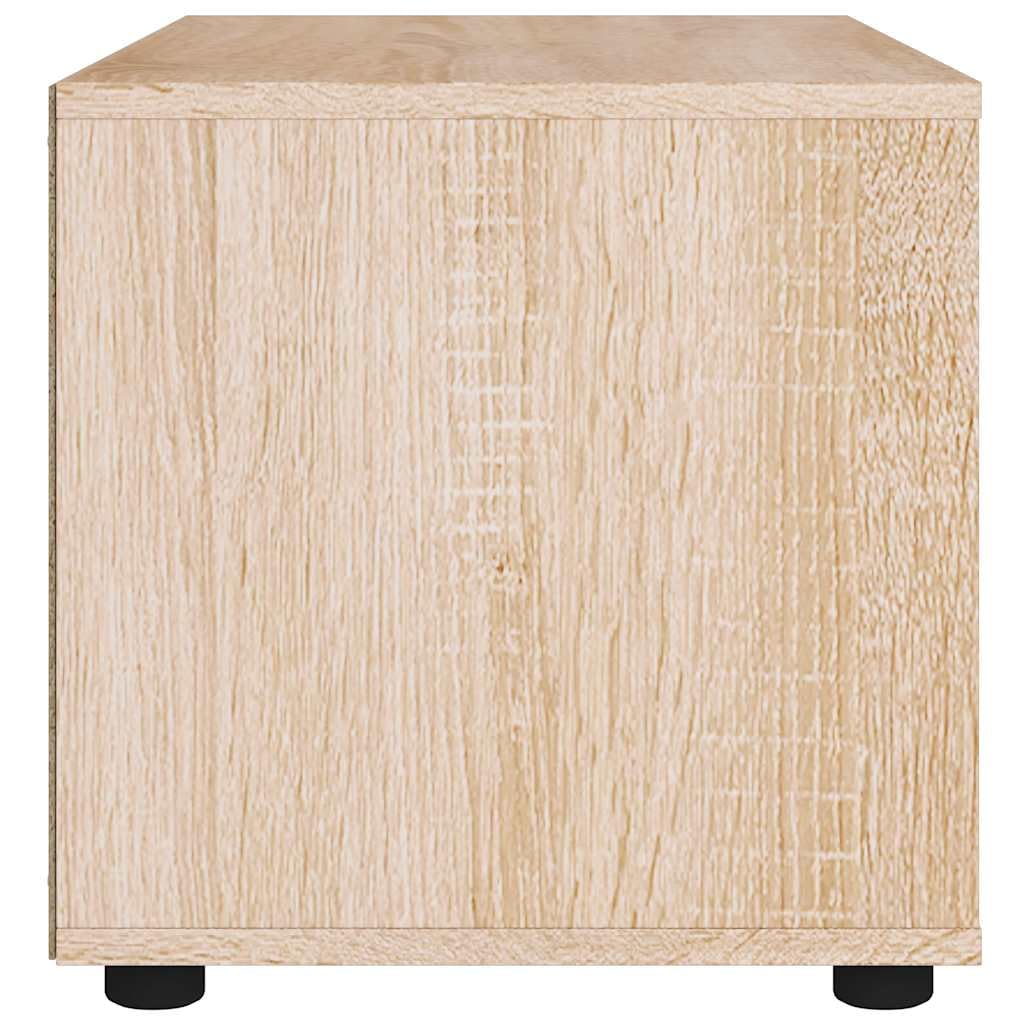 Szafka pod telewizor VISNES dąb Sonoma 60 x 40 x 38 cm, materiał drewnopochodny z miejscem do przechowywania, szafka pod telewizor z wbudowanymi uchwytami, zajmujący mało miejsca mebel