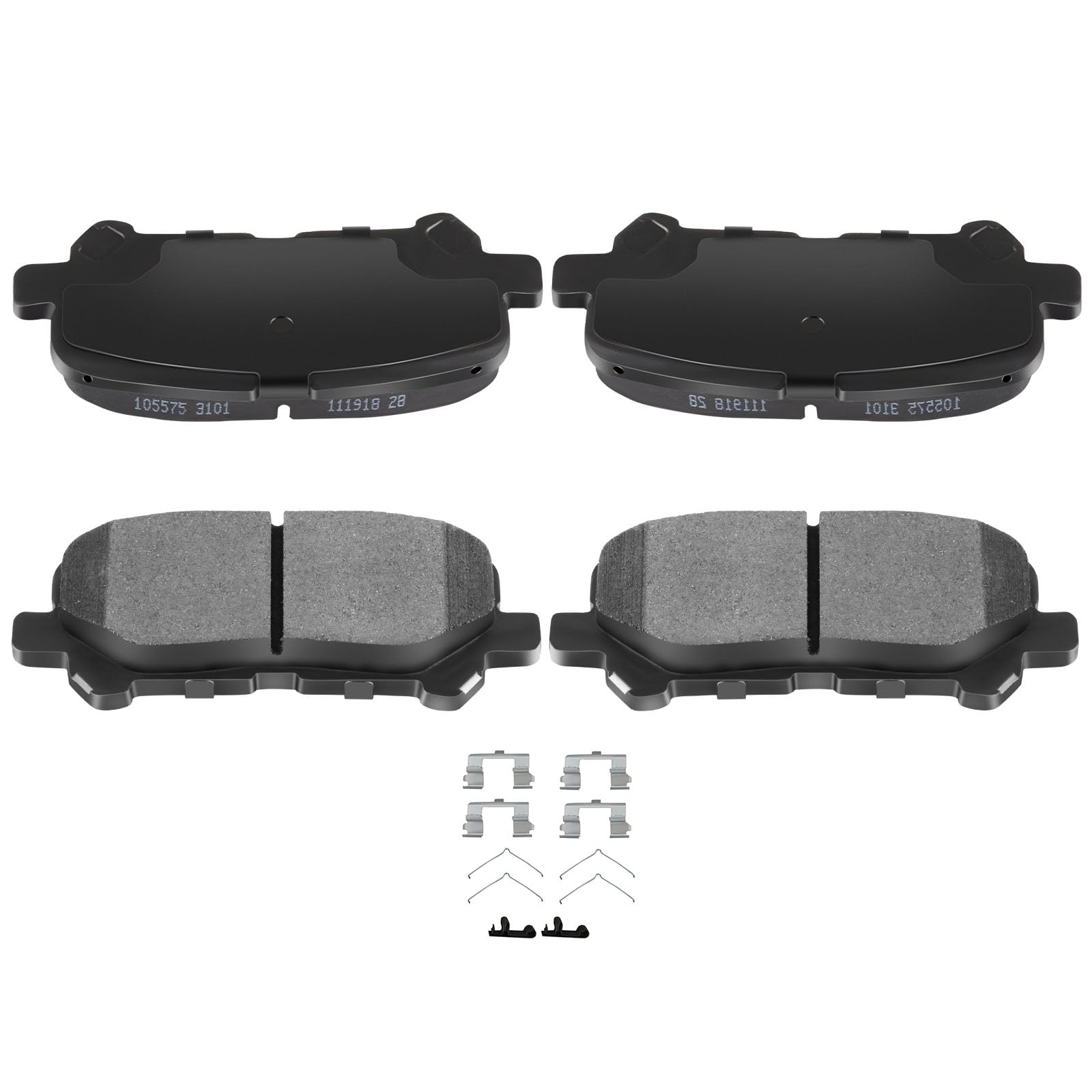 AUTOMUTO 4PCS Rear Semi-Metallic Disc Brake Pads Set D1585