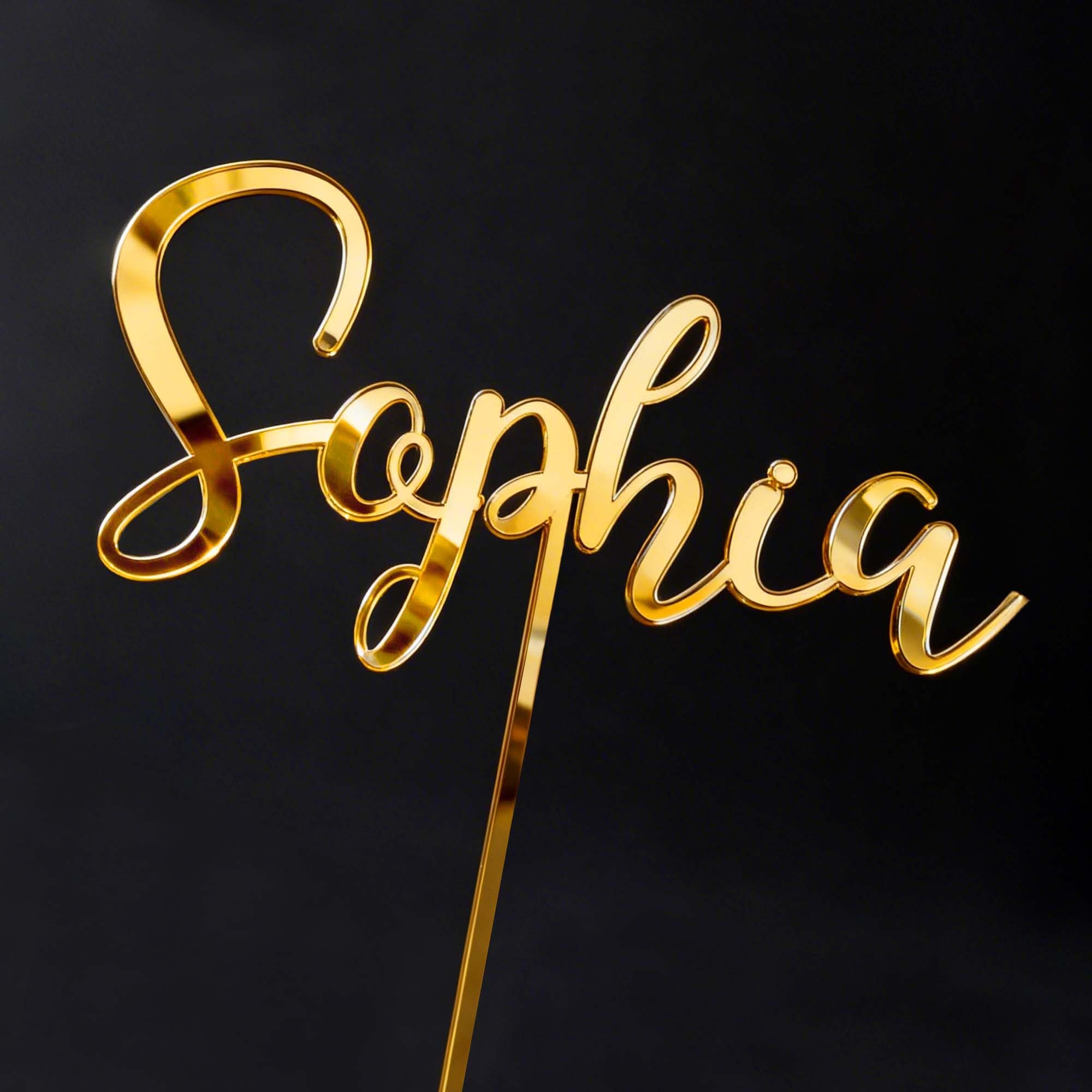 EDSG Personalised Acrylic Cake Topper, Custom Name Cake Charm Cake Topper for Birthday, Wedding, Anniversary, Happy Birthday Cake Decorations Theme Party Supplies (Design 2) — image 1