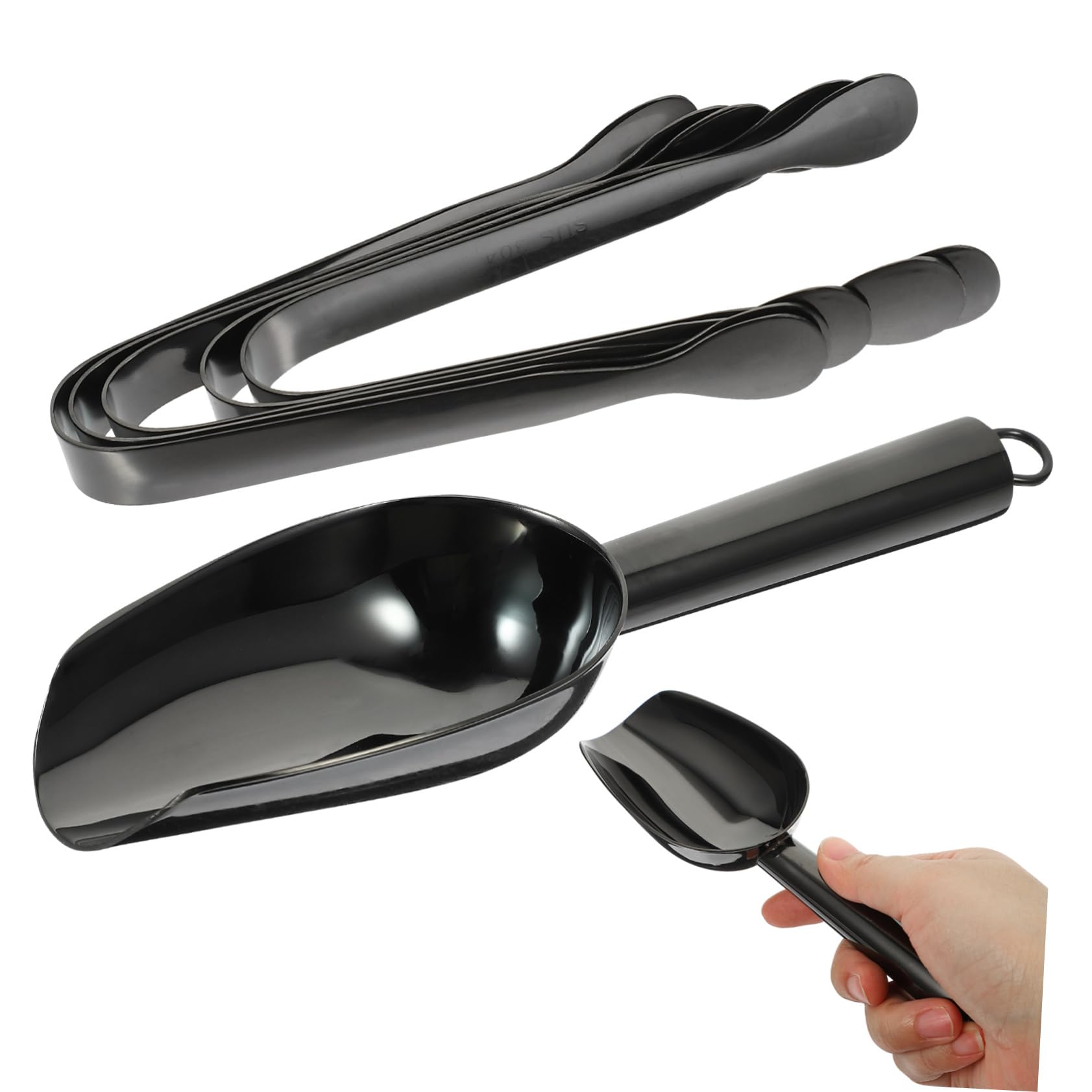 Healifty 1 Set Ice Serving Tong Ice Scoop Stainless Steel Tongs for Kitchen Use Ergonomic Design for Easy Scooping Flour Beans and More Kitchen Supply for Food Preparation