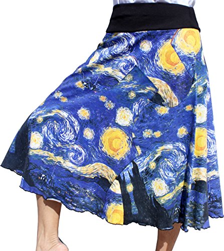 RaanPahMuang Painting Artwork Skirt Salvador Dali Monet Gustav Klimt Vincent Van Gogh