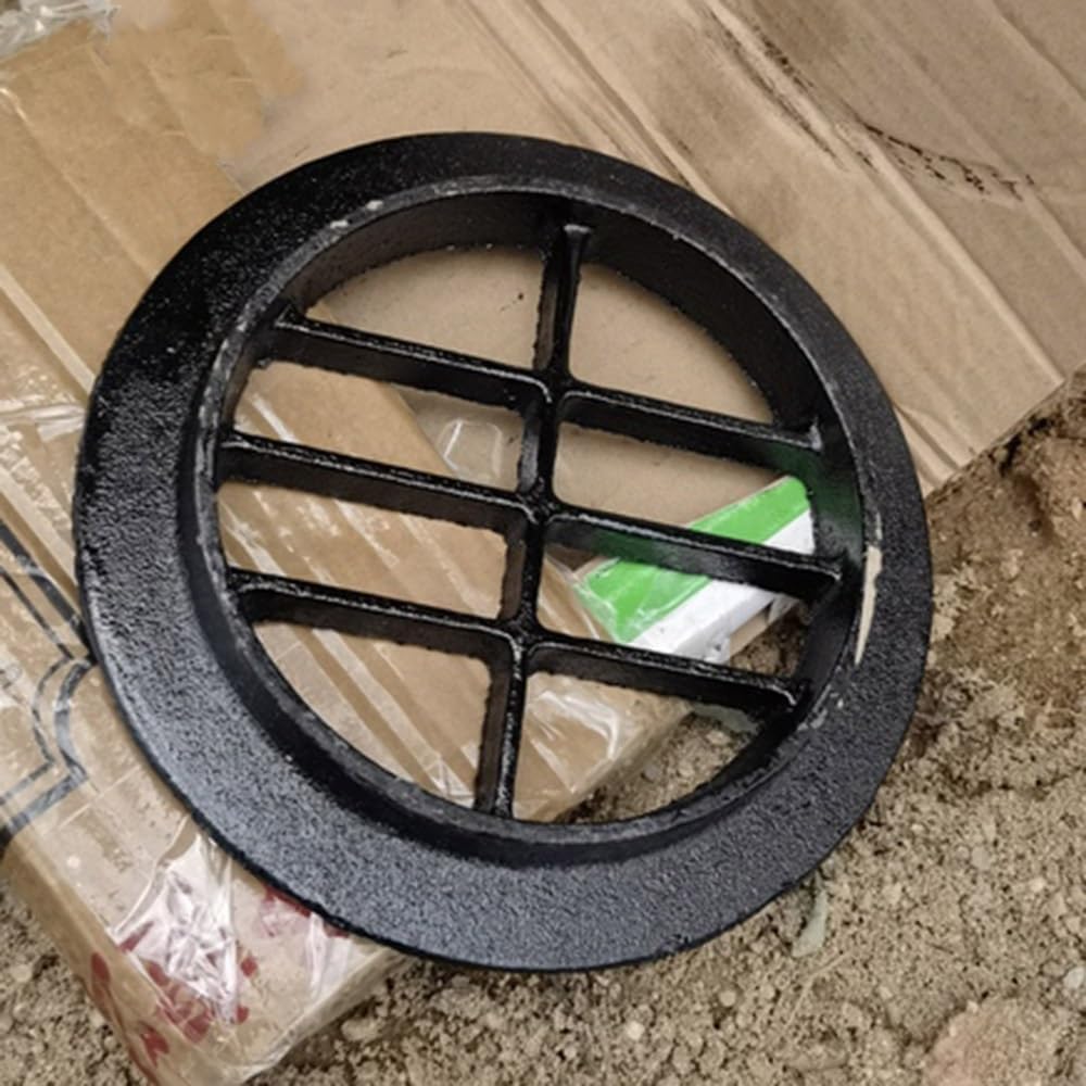 Okrągła żeliwna osłona odpływowa premium – ruszt 5 cm do 25 cm, do użytku na zewnątrz, trwałe okucia odpływowe do rur, wytrzymała osłona rusztu odpływowego (200 mm-8 cali)