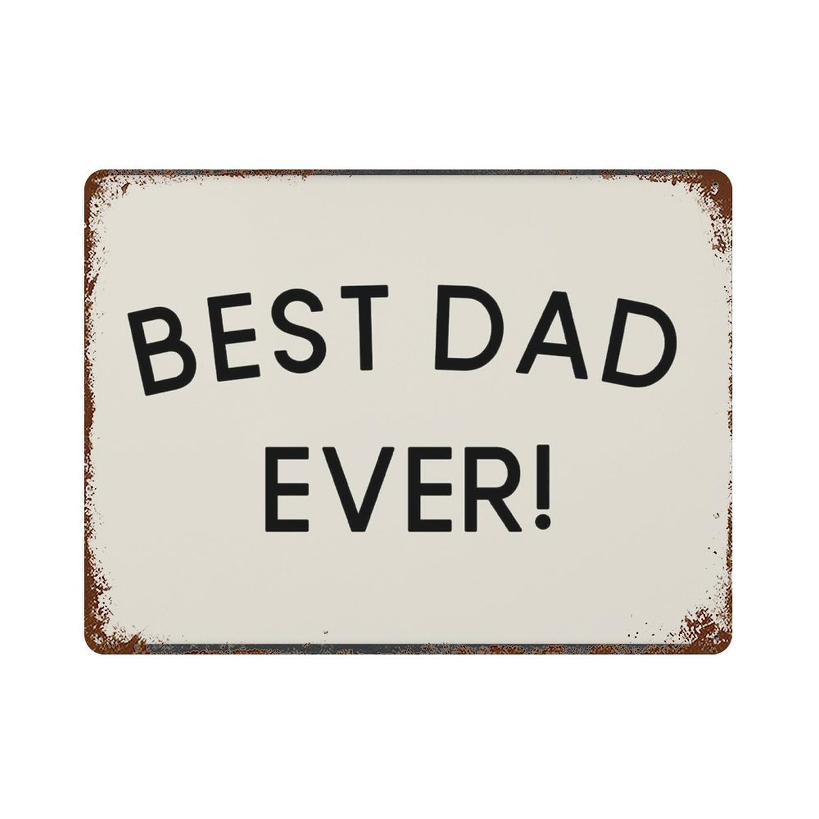 xiaoxiaoshen Best Dad Ever Minimalist Wall Art, Neutral Father's Day Quote Wall Decor Art Metal Tin Poster Modern Home Decor Art Home Bar Shop Decorations Vintage Sign 30x40cm