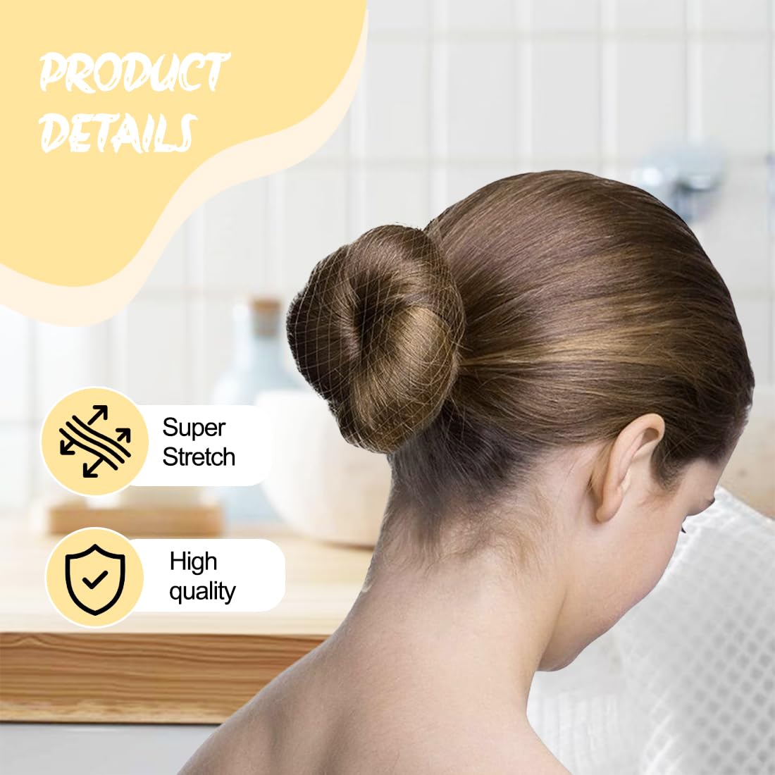 Retine Capelli Chignon 20 Pezzi Invisibili 40 Forcine Capelli Forma U Elastiche Oro