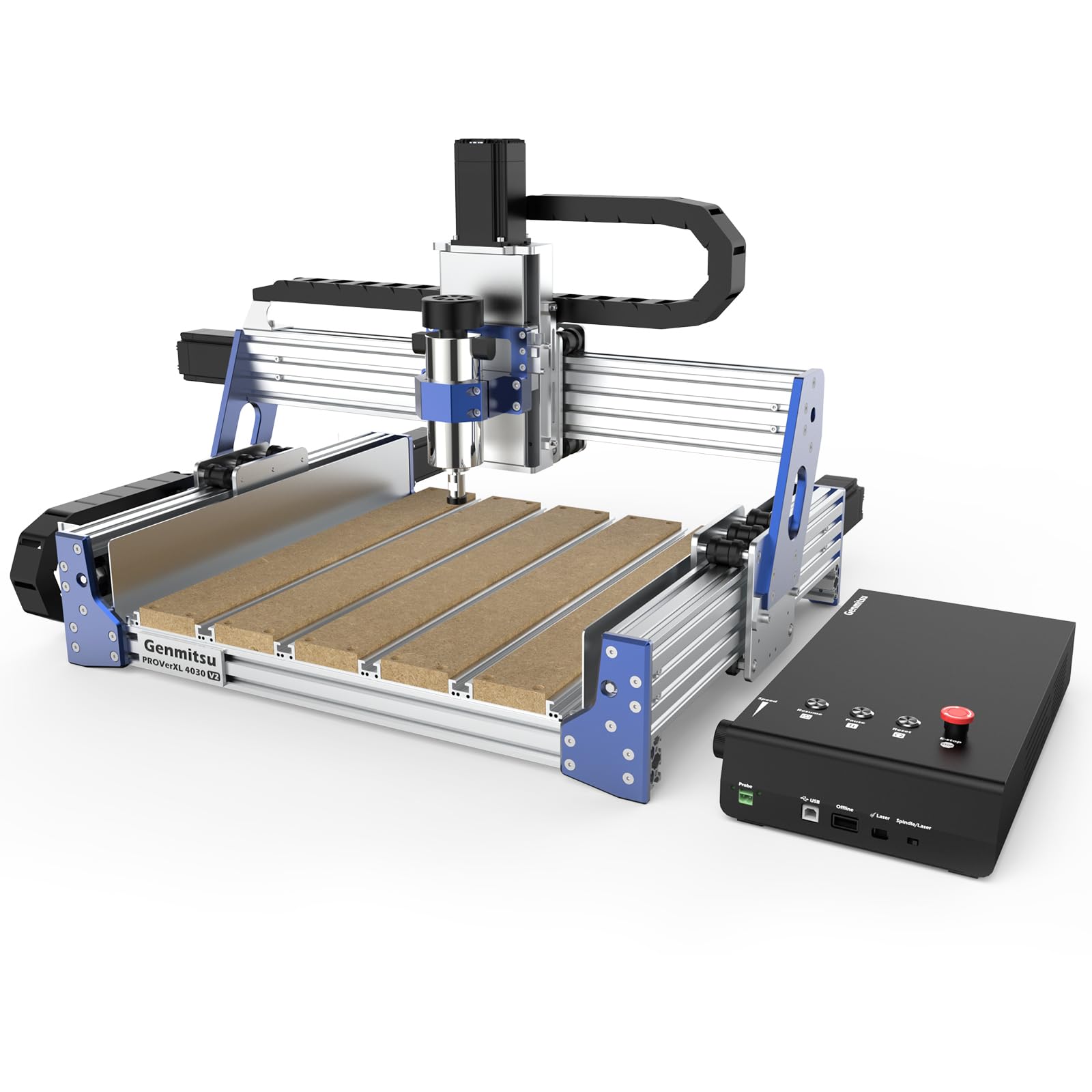 SainSmart Upgrade Fresatrice CNC con motore a circuito chiuso e vite a ricircolo di sfere PROVerXL 4030 V2, macchina per incisione a 3 assi per legno, metallo, acrilico, PCB, MDF, area di lavoro 400 x