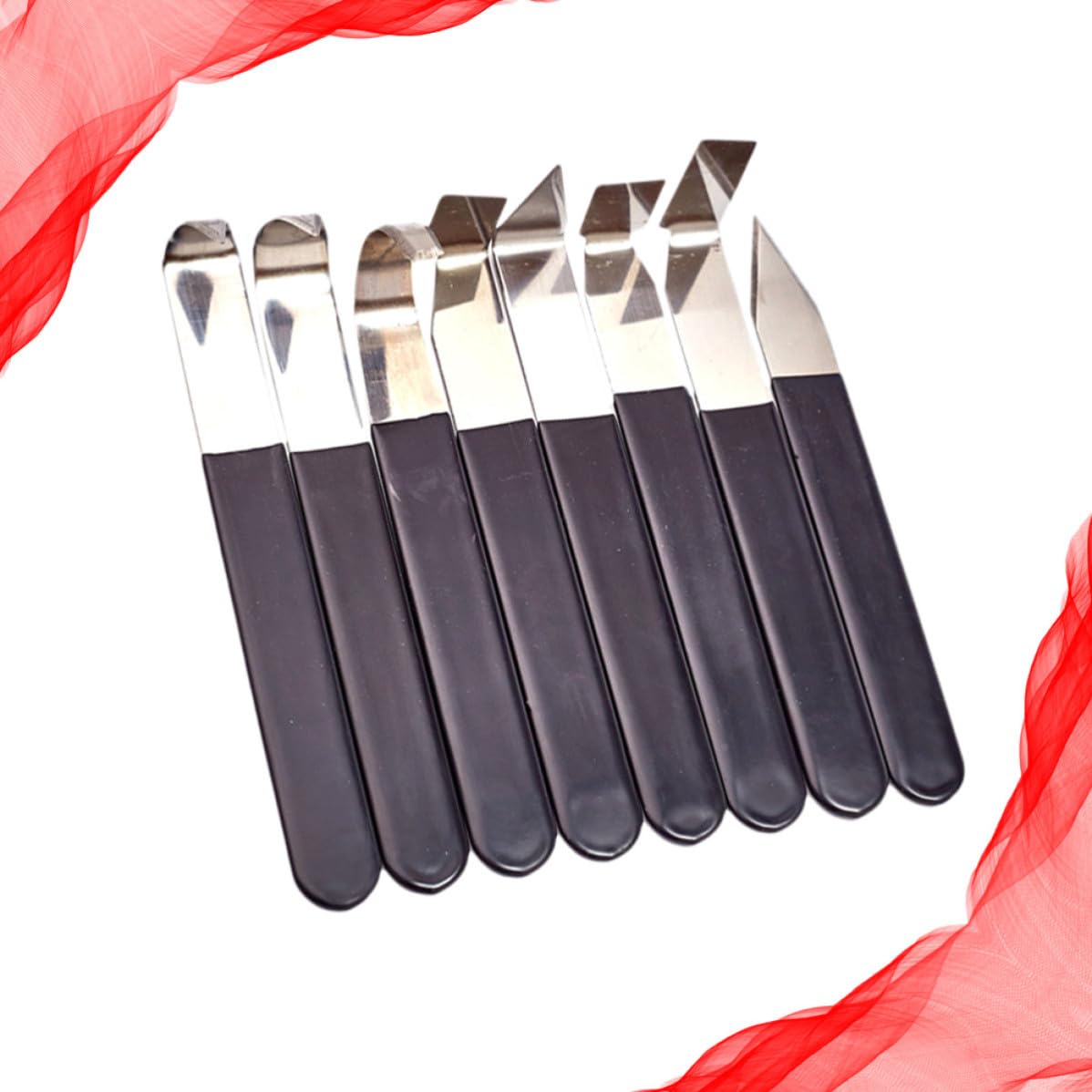 Didiseaon 8pezzi Attrezzi per Argilla in Acciaio Inossidabile Strumenti per Scultura Ceramica Compatti e Resistenti Accessori DIY per Modellazione Argilla e Modellabile