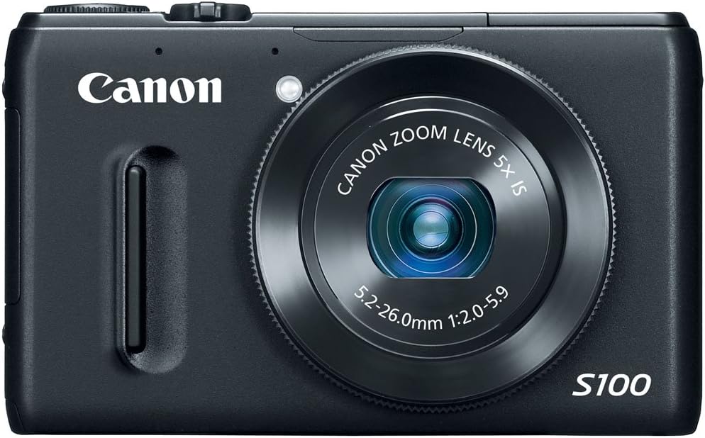 CanonPowerShot S100 12.1 MP Digital Camera with 5x Wide Angle Optical Image Stabilized Zoom (Black)