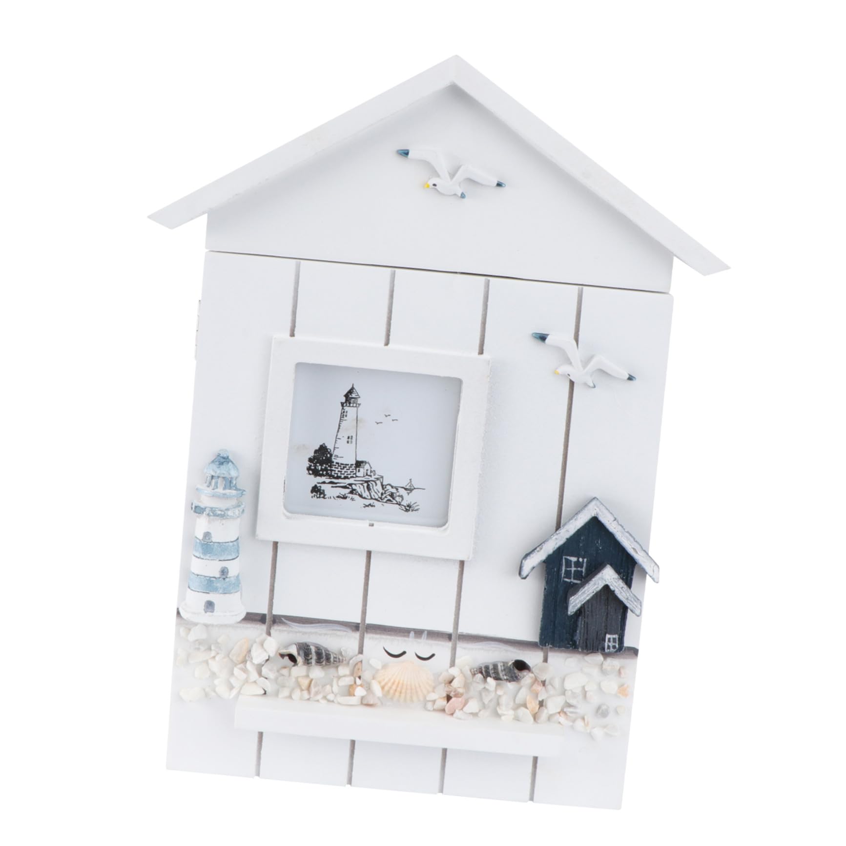 Boîte à clés murale en bois pour l'esprit de maison méditerranéenne