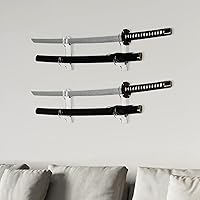 Vista 10 de Soporte de pared para katana de plexiglás transparente - (espadas no incluidas)