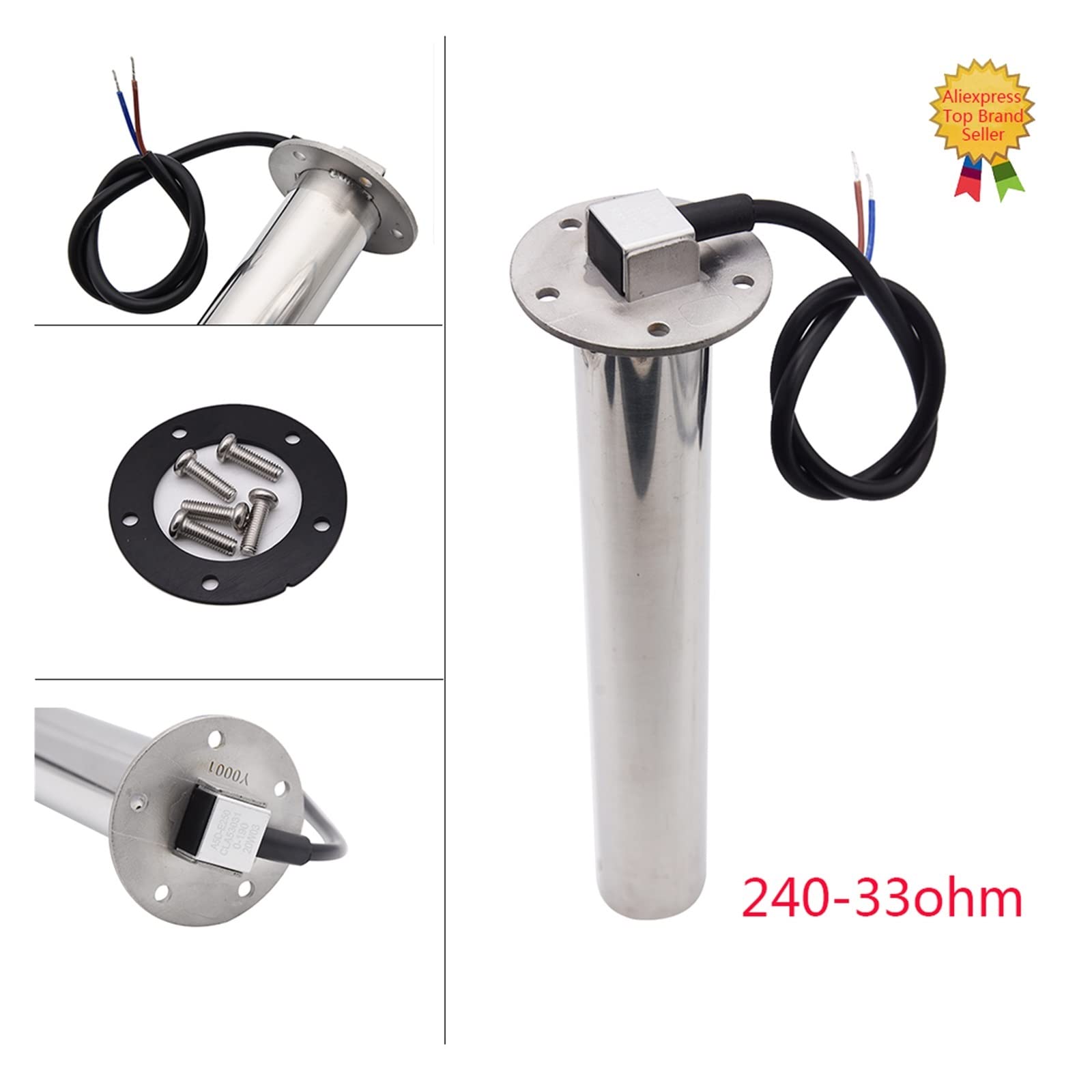 Sensore di livello del carburante, 500 mm, 450 mm, 400 mm, 300 mm, 150 mm, unità mittente per acque reflue, sensore di livello per acque reflue, per imbarcazioni marine, camper, serbatoi di
