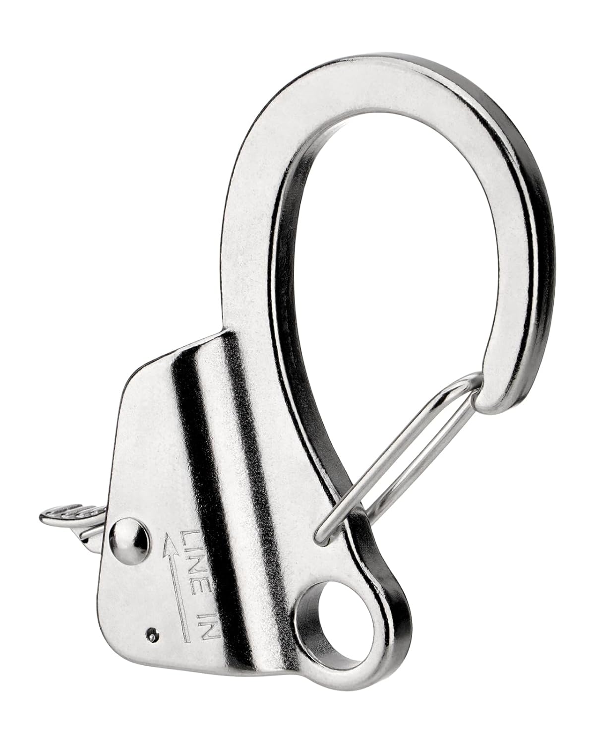 Boat Anchor Hook, Stainless Steel Adjustable Sliding Rope Holder, Knotless Quick Release Marine Line Clip for 3/8" - 5/8" Lines, Max. 8500 lbs Capacity (2 Pack)