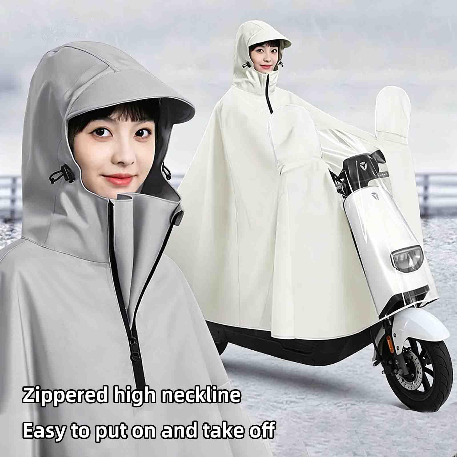 JUSHZ Giacche Impermeabili Poncho Antipioggia Mantella Mantellina Pioggia | Impermeabile Adulto Uomo Trekking Donna Richiudibile Stile Lungo Escursionistico Portatile Bici