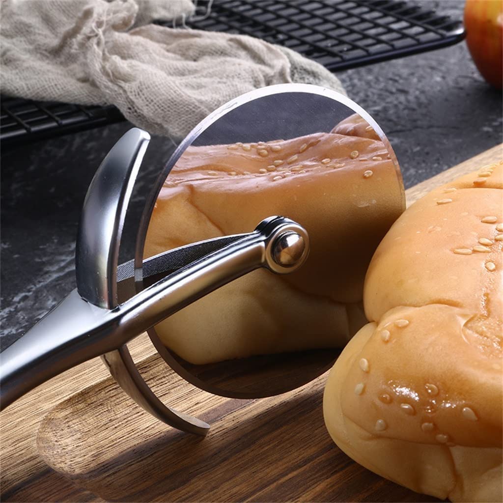 Pizza Cutter in Acciaio Inox Pizza Coltello Torta Pane Torta Coltello Rotondo Coltello Pasticceria Pasta Pasta Pasta Cucina Strumenti di Cottura