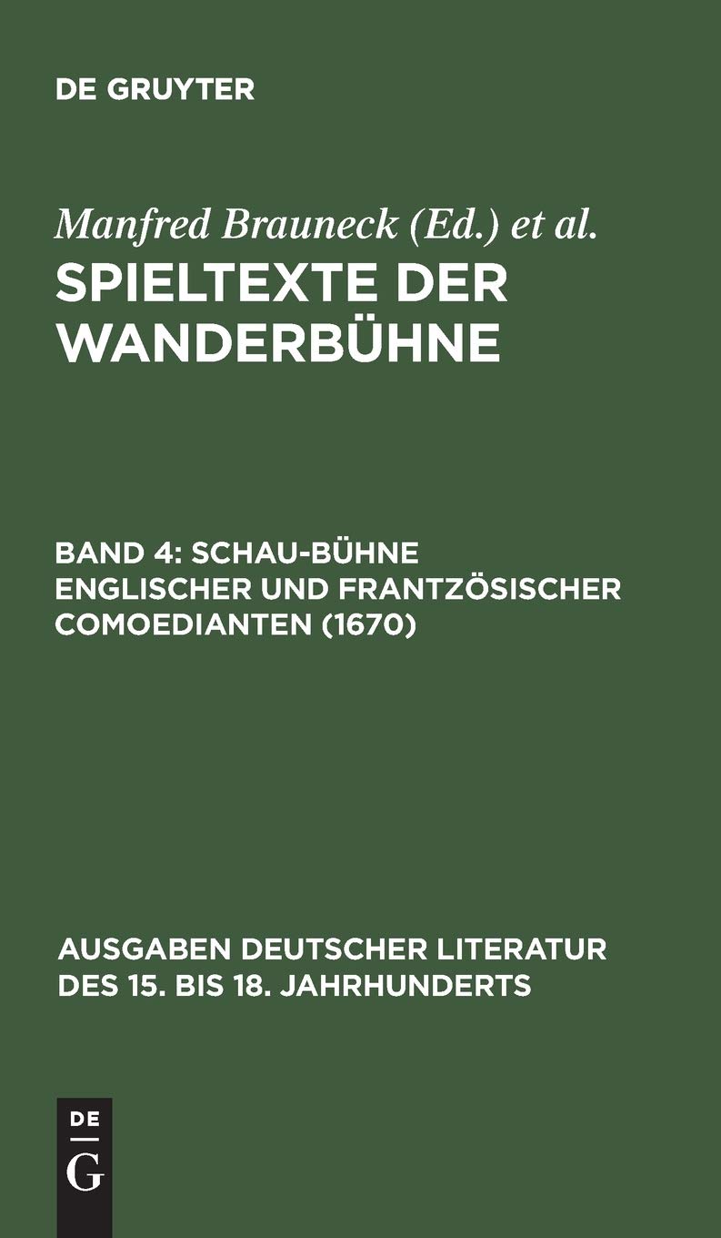 Wanderbühne 1670 Comödianten pour étudier le théâtre