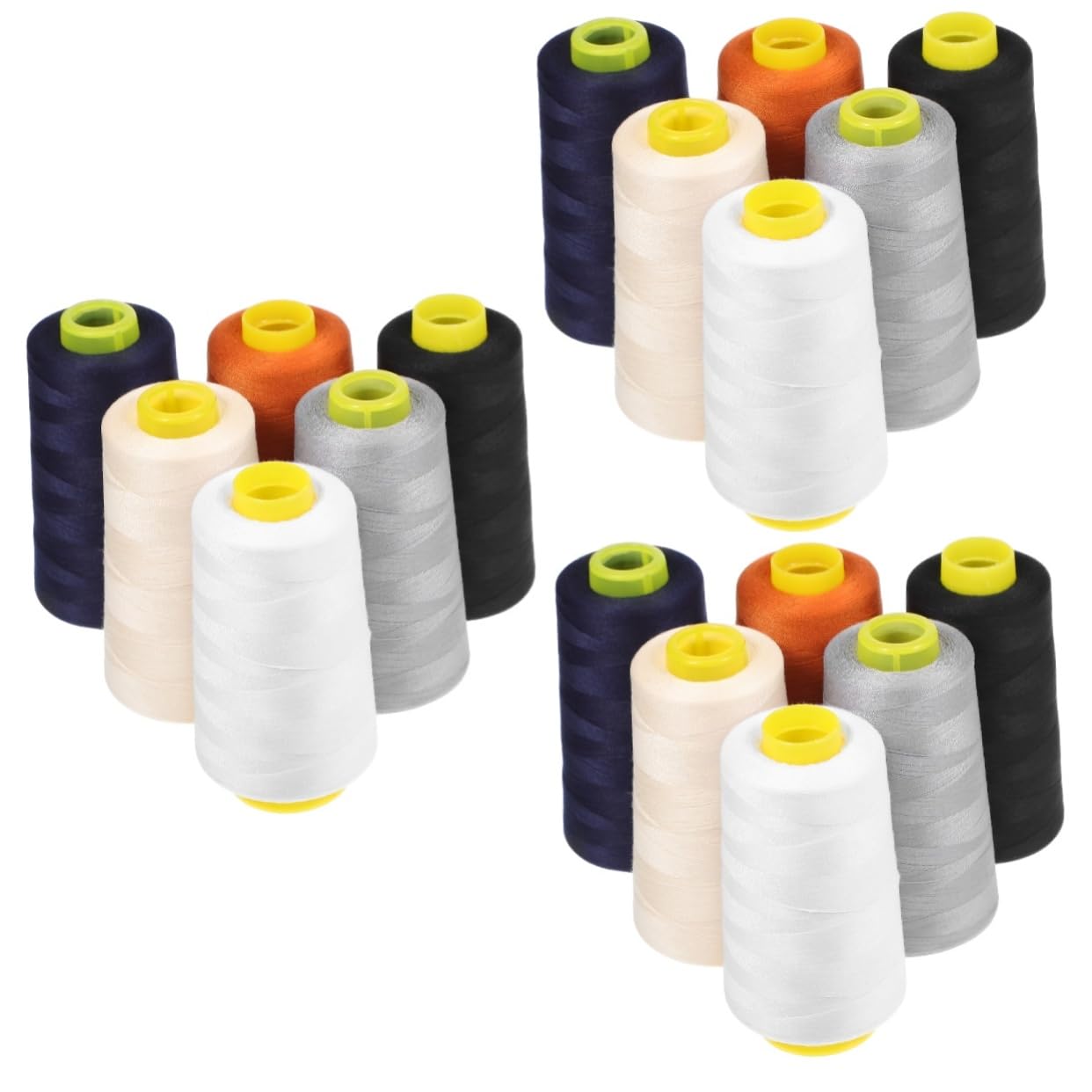 Operitacx 18 Piezas de poliéster de alta velocidad. hilos de coser de poliester de bobina prebobinado de coser para proyectos de costura de costura universal