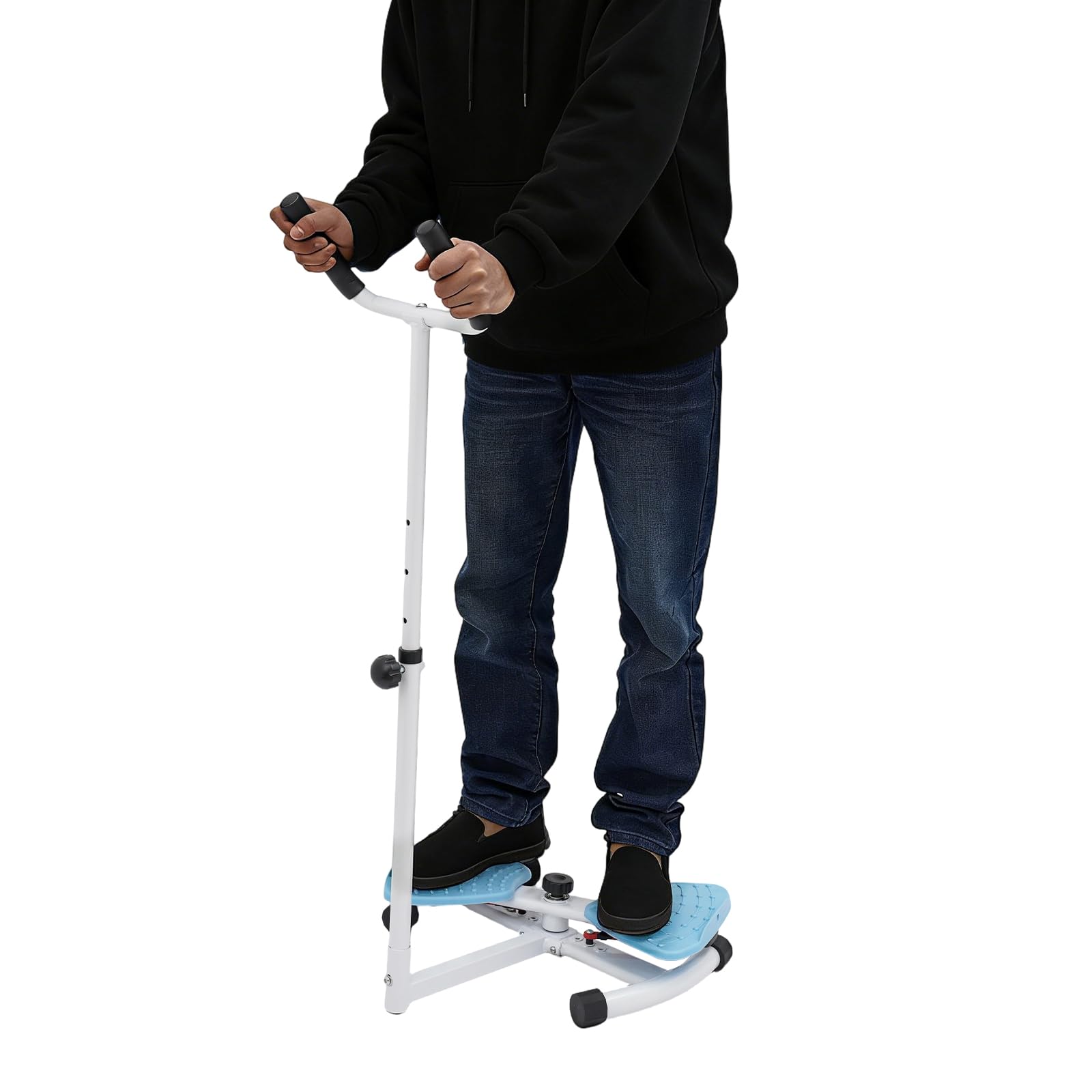 Machine Taille Twister, Twist board, planche abdos avec accoudoir | Charge de 150 kg, réglable en hauteur, silencieux, avec bandes résistance pour la maison, la salle de sport (52-114 cm)
