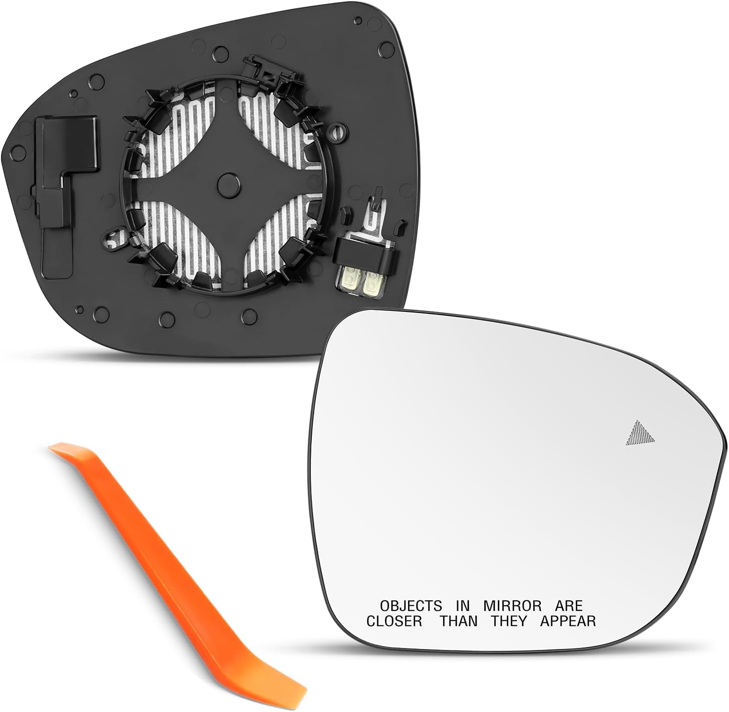 Compatible with BSD Nissan Rogue Driver Side Mirror, 2021 2022 2023 2024, Left Side Mirrors Replacement Glass with Blind Spot Indicator, Power Heated
