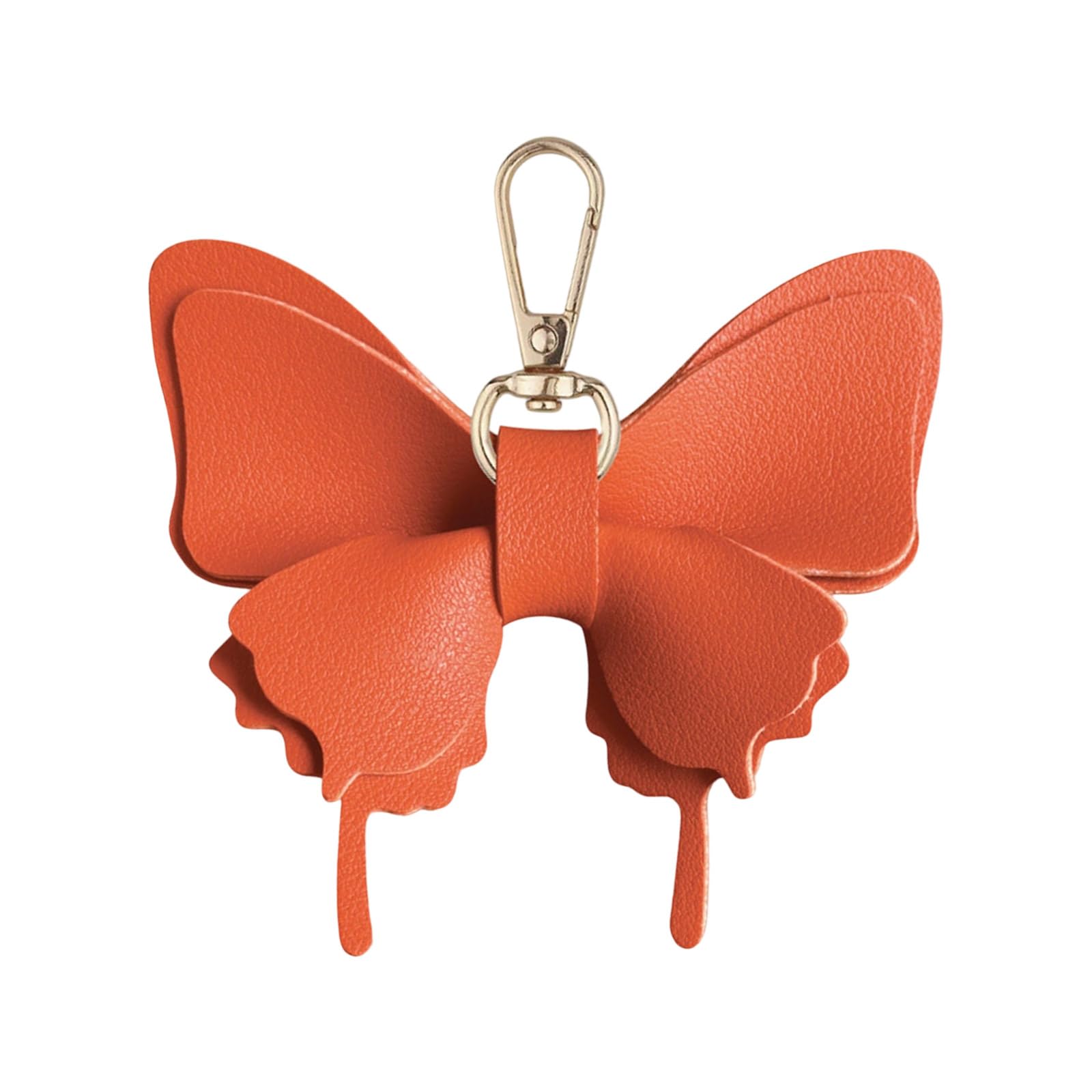 Yazhuq Elegant PU Leather Butterfly Bag Charm Keychain Accessory For Women Stylish Purse Decors Bags Pendant