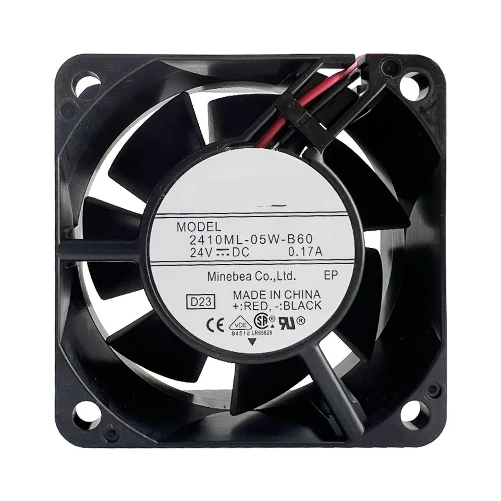 OSHZIKJII 2410ML-05W-B60 Fan 6025 DC24V 0.17A 2-Wire Cooling Fan