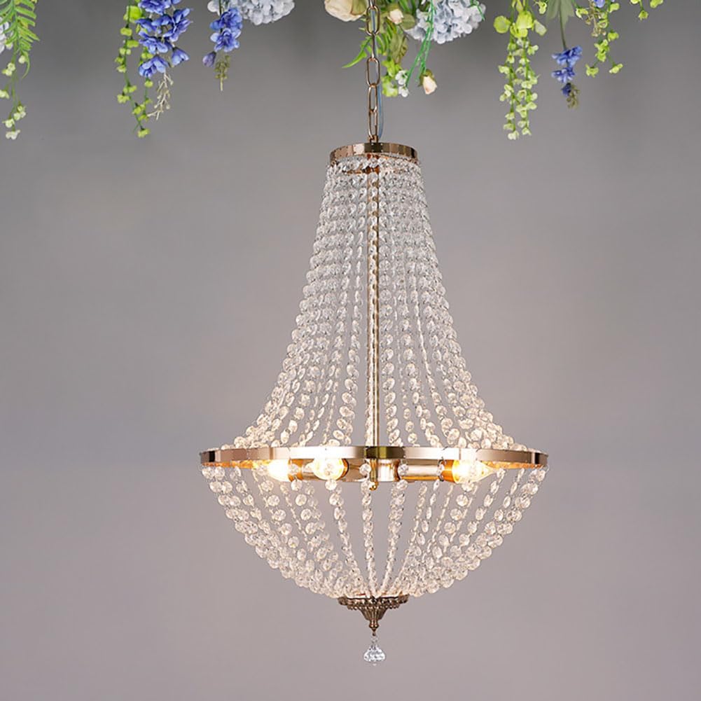 Lustre en cristal moderne hauteur réglable éclairage suspendu d'escalier 60x90