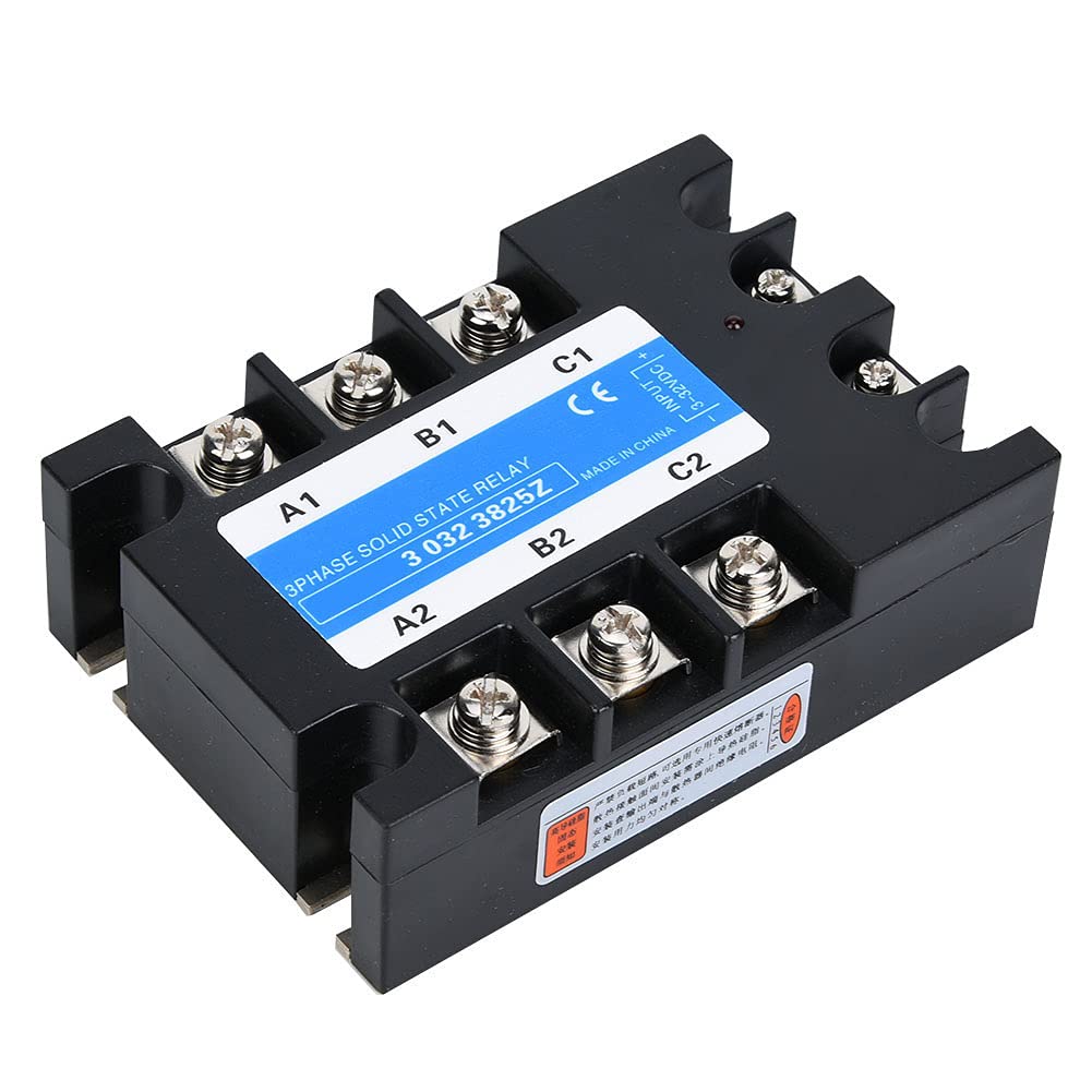 Relé de estado sólido trifásico, entrada de 3-32 VCC, para maquinaria CNC (BERM-3 032 3825Z（25A）)
