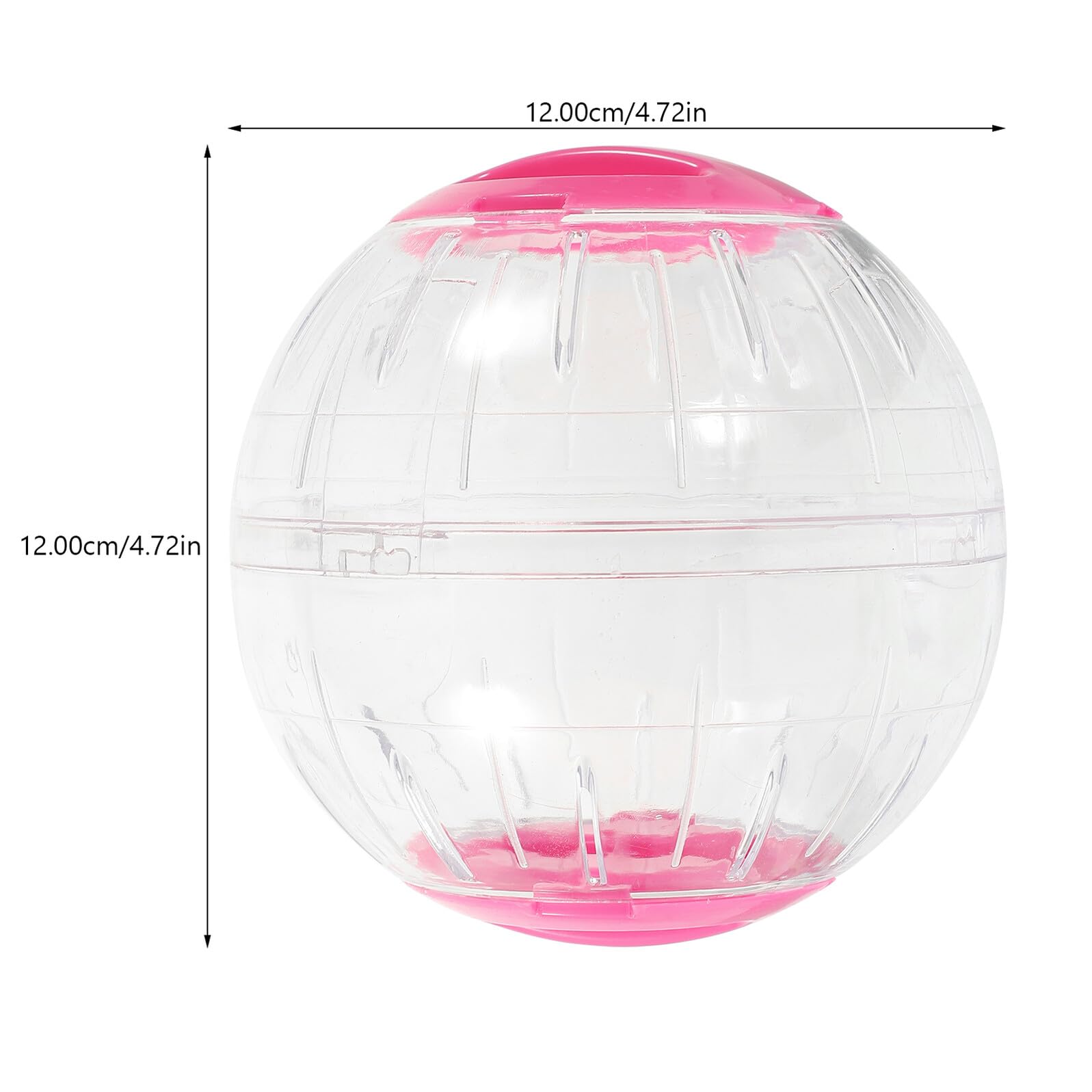 VICASKY Boules d'exercice Transparentes pour Hamster 4 Pièces en Plastique | Observation Claire, Fonctionnement Silencieux, Format Rond Portable, Usage Intérieur pour Cochon D'inde