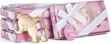 24 pcs Cute Elephant Theme Bottle Opener Boy/Girl Baby Shower Favors/Souvenirs for Guest,Elephant Baby Shower Decorations,Birthday,Gender Reveal Party Favor and Keepsake Supplies 24, Pink