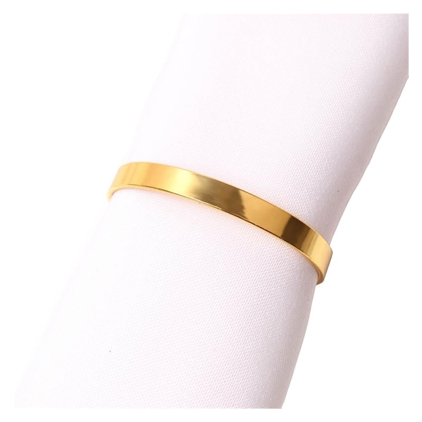 50pcs/lot Golden Napkin Rings Simple Serviette Holder