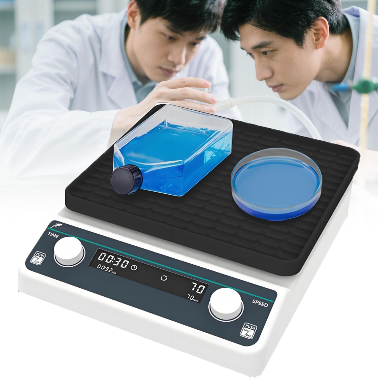 WTRYRN Digital Orbital Shaker， Lab Digital Orbital Shaker ，with Continuous and Timed Mode,Mixer Modes Rotator Shaker,for School and Industry OS-20F
