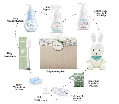 Miniatura 5 de Regalos de baby shower para niños y niñas, mamá y recién nacido. Caja de regalo de primera calidad bellamente empaquetada, ingredientes no tóxicos,
