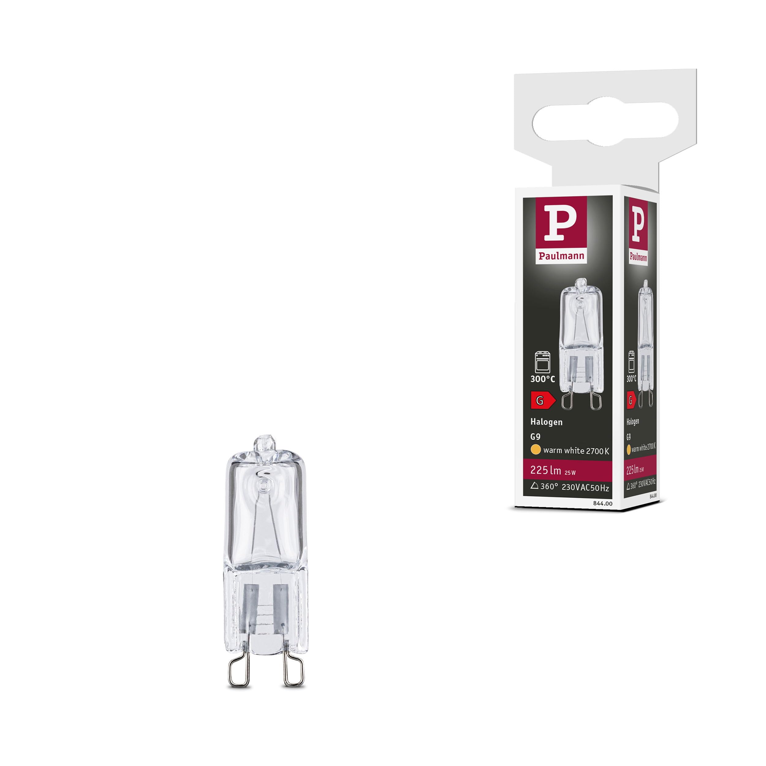 Paulmann 84400 Halogen Pin G9 25W 225lm Warm White 2700K Ideal for...
