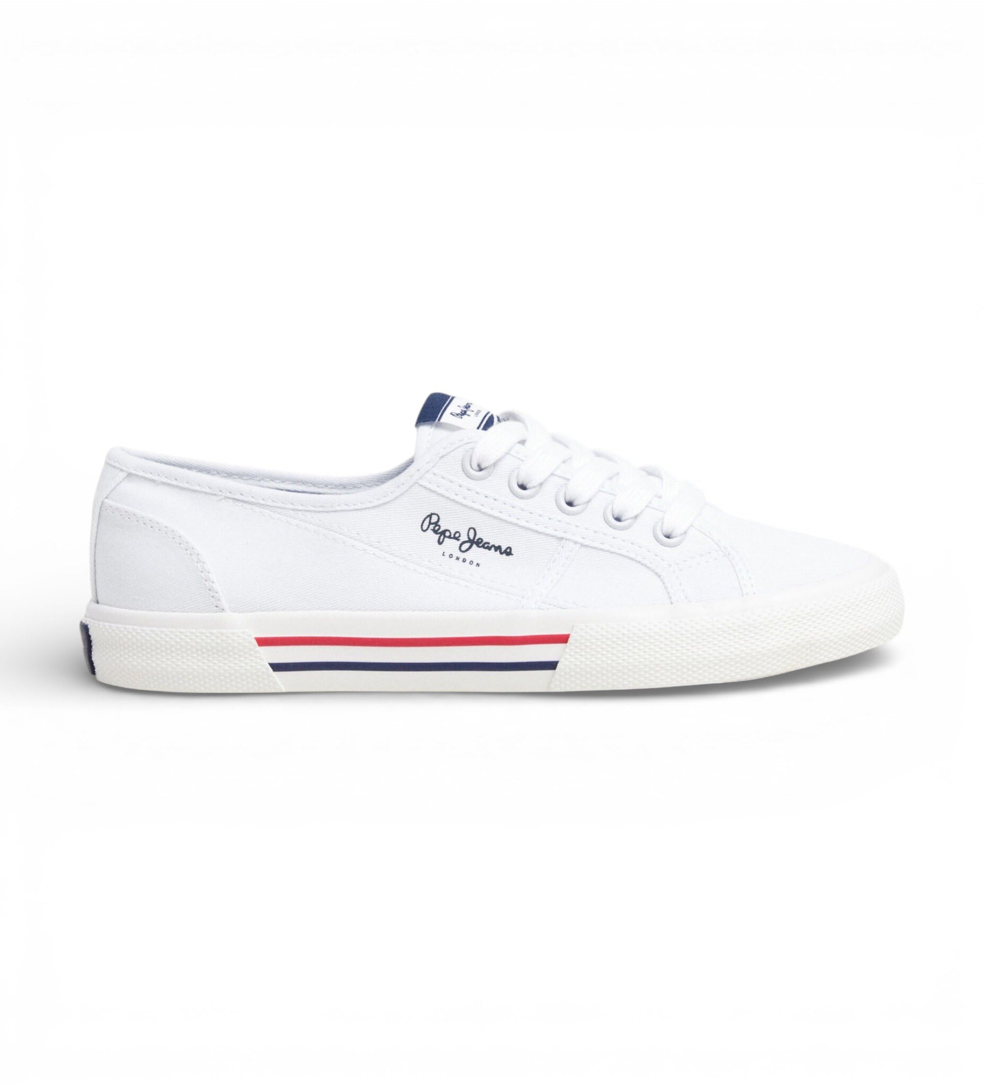 Pepe Jeans Women's Brady Basic W Sneak, White (White), 5