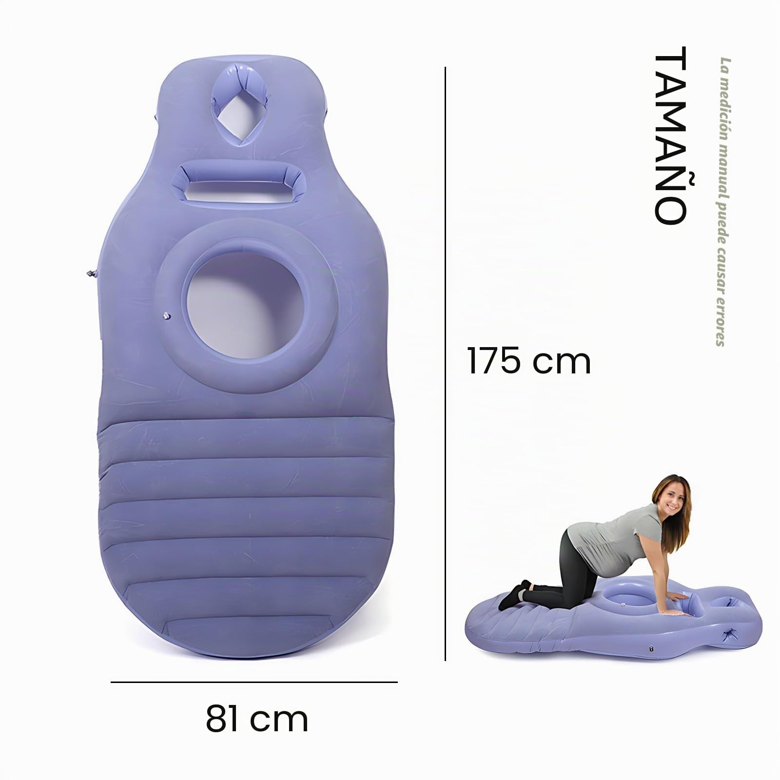 Almohada Inflable para El Embarazo, Almohada De Maternidad con Orificio para El Abdomen, para Un Soporte óptimo Durante El Sueño Y Soporte para La Barriguita, Brown