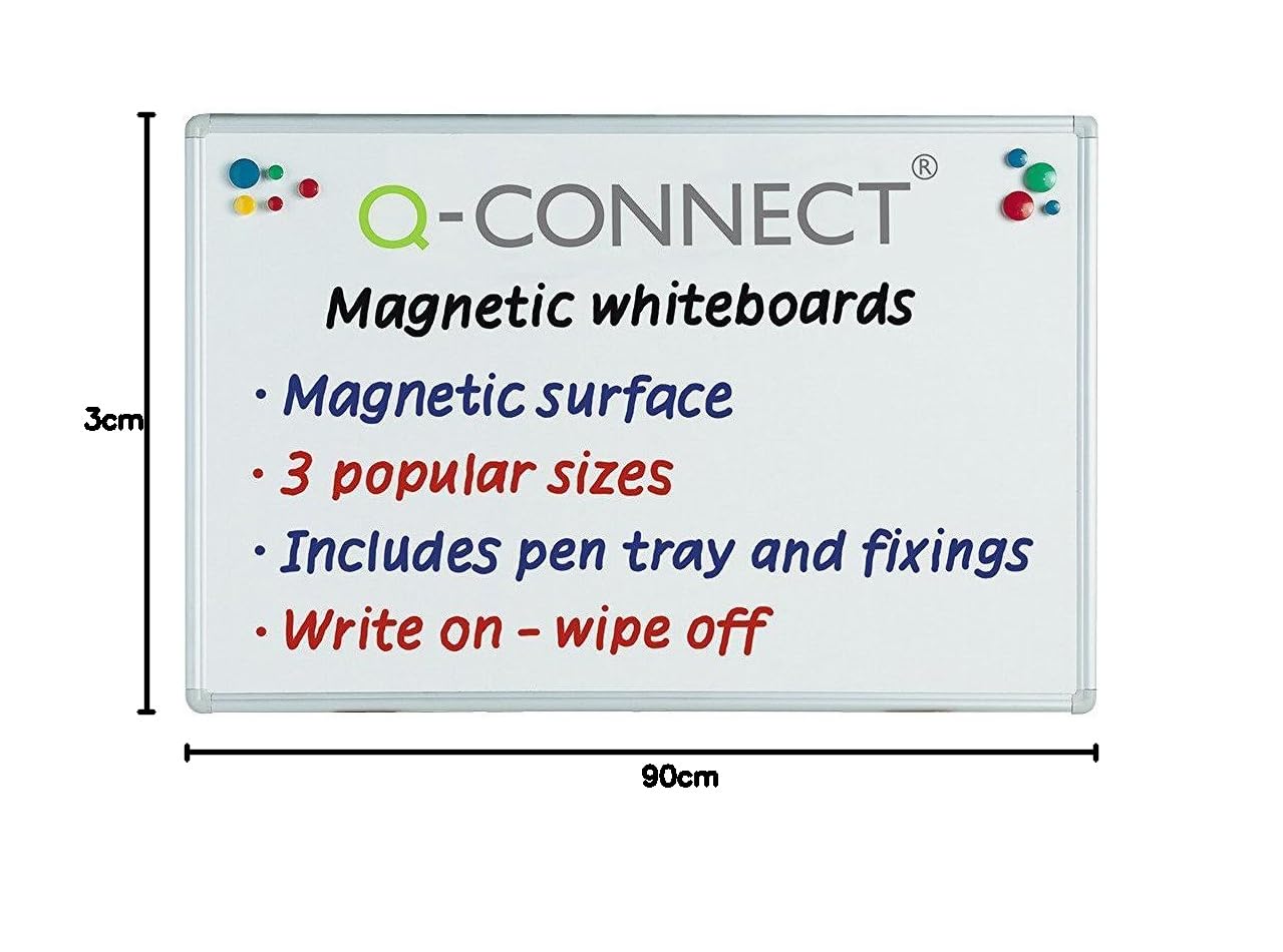 Q-Connect magnetyczna tablica suchościeralna do wycierania na sucho 900 x 600 mm