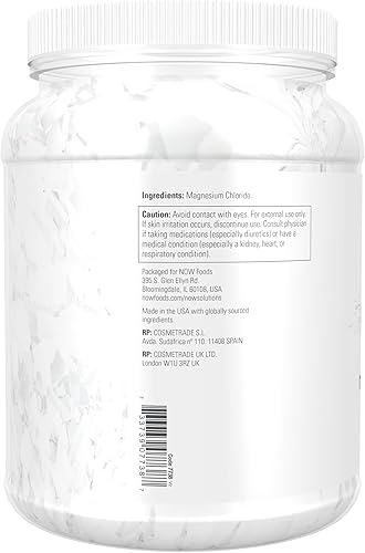 Miniatura 3 de NOW Soluciones, copos de magnesio, 100% puro, del fondo marino antiguo de Zechstein, altamente concentrado, 54 onzas