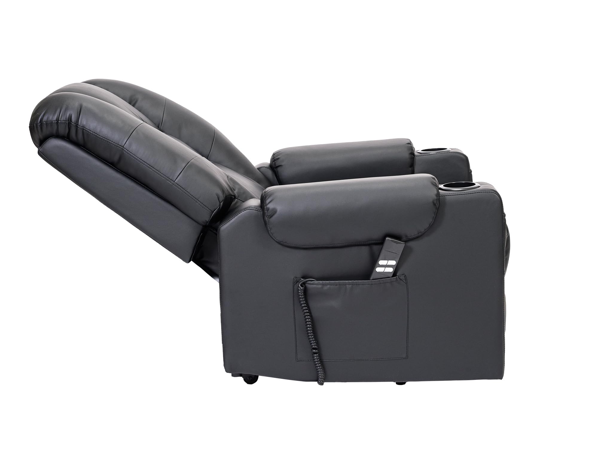POLTRONE ITALIA Bonny Detraibile 19% Poltrona Relax Alzapersona 2 motori, reclinazione indipendente schienale pediera. Vibromassaggio Seduta indeformabile Nero