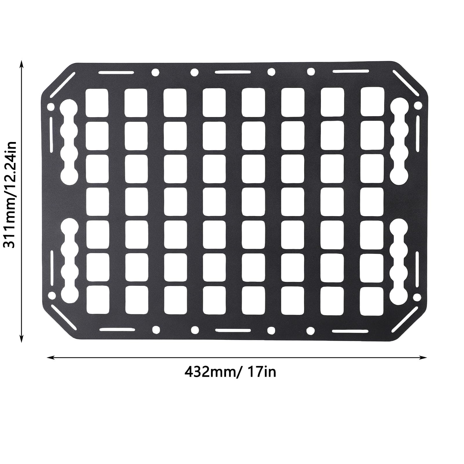 Panneau de Lit de Camion en Aluminium, Système de Rangement Molle Léger avec Mécanisme de Verrouillage pour Rail en L, Compatible avec Les Berlines, SUV, Pickups, Camions,