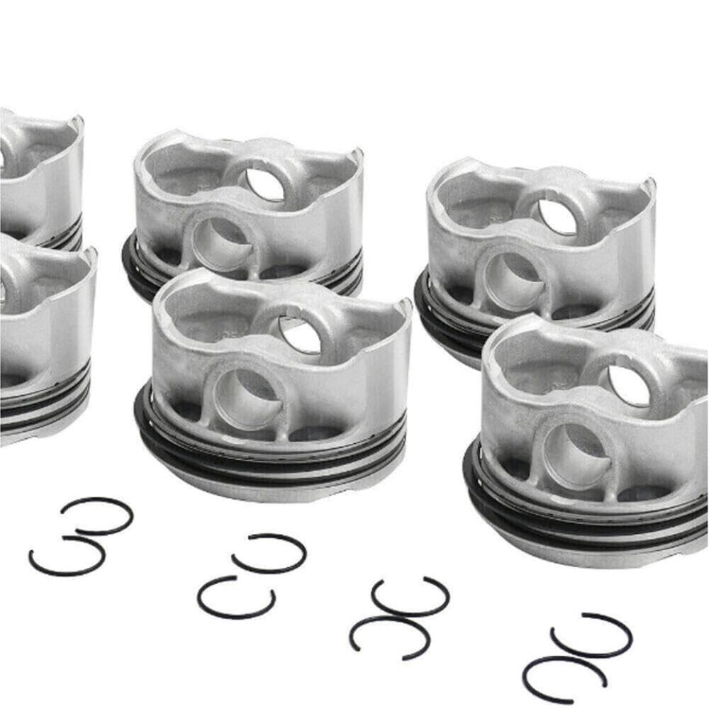 Set pistoni e fasce elastiche motore N63B44 11257613626 compatibile con i modelli 550i 650i 750i E70 6 pezzi