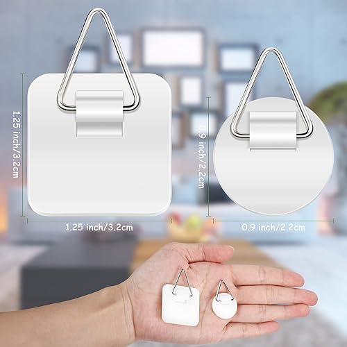 Miniatura 7 de Jetec 180 ganchos adhesivos invisibles para colgar fotos, sin clavos, soportes para placas de pared, ganchos adhesivos de plástico para fotos para