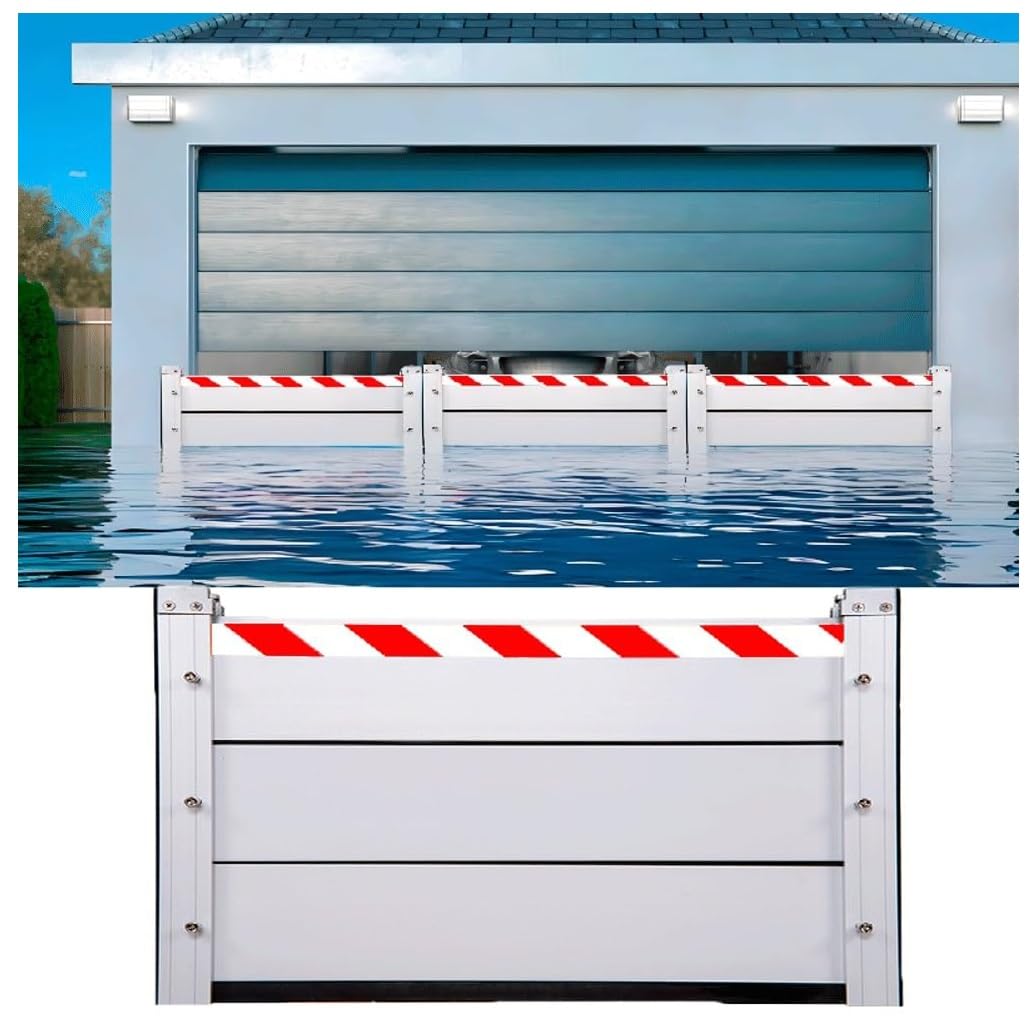 Barrera contra Inundaciones para Puertas Barrera De Protección contra Inundaciones Agua para Garaje/sótano/Puerta Entrada(85x40cm)