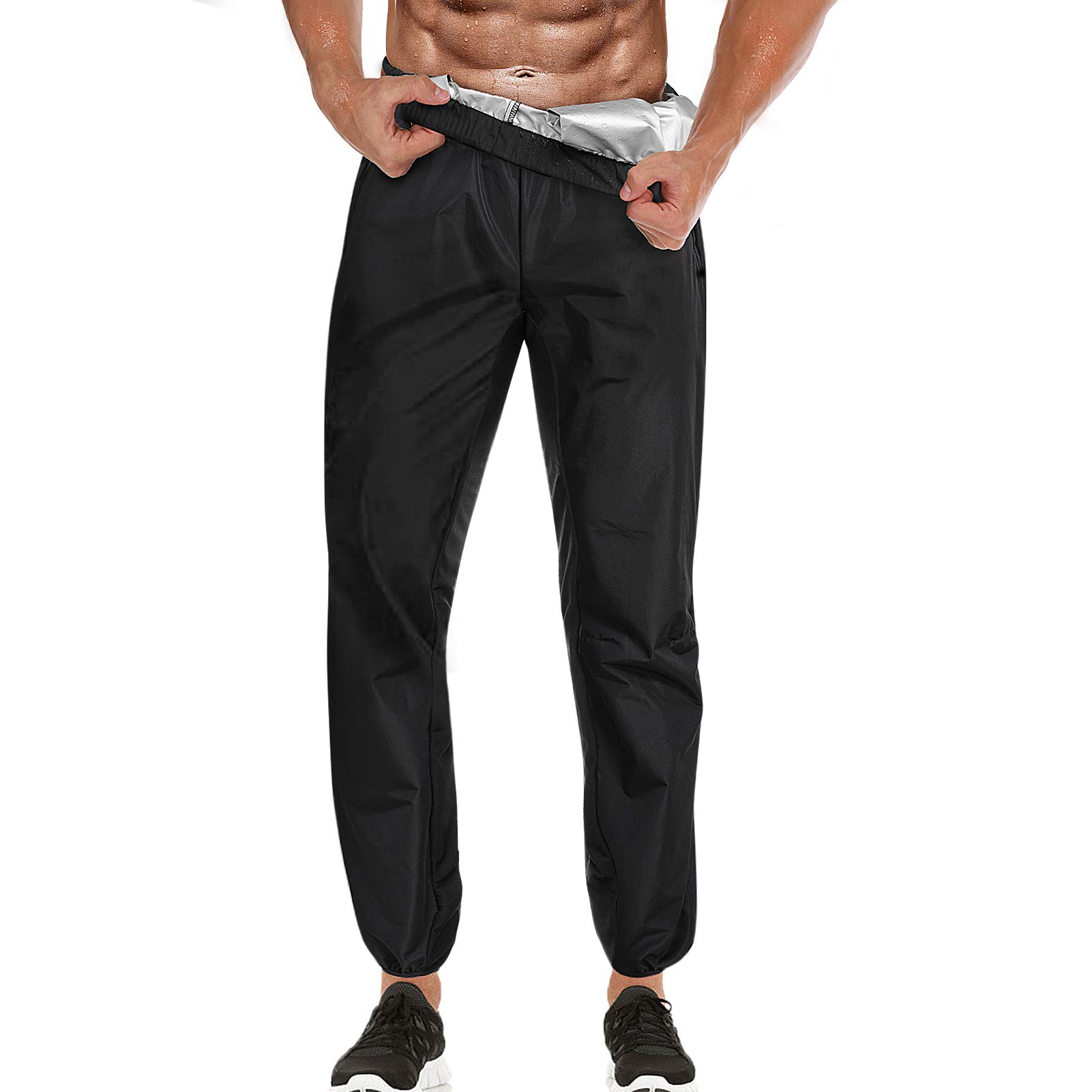 Junlan Sauna Suit for Men Sweat Jacket for Men Sweat Sauna Pants Gym Workout Sweat Suit, Black Tops Only, 3X-Large (B08MQ88Y8F) Amazon Price History, Amazon Price Tracker