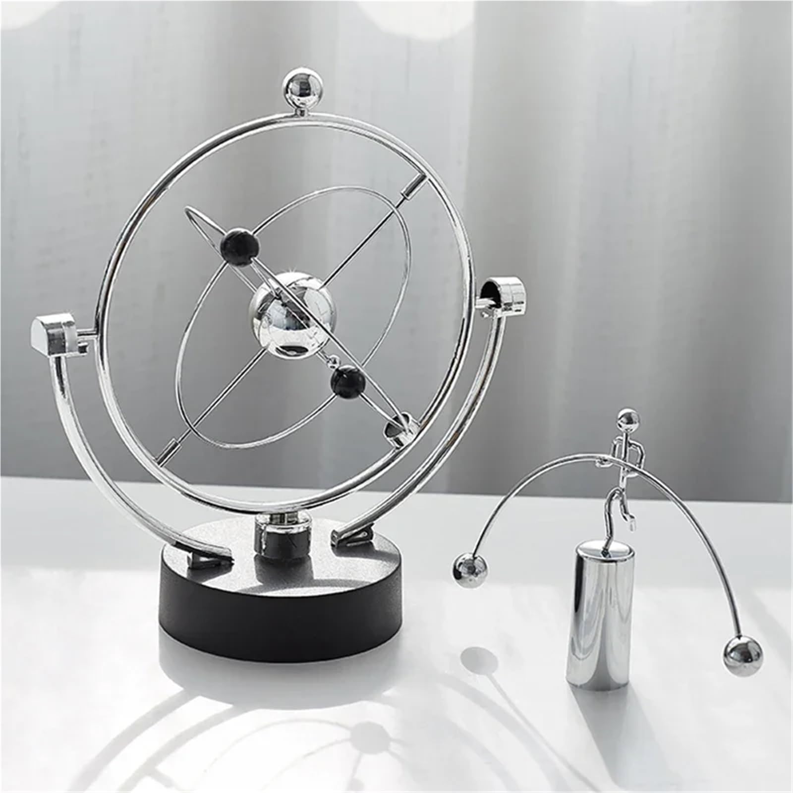 Newton Pendule de bureau en acier Perpétuel Mouvement Collision Boules Fournitures d'enseignement Objet Chambre Bureau Décor