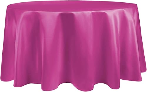 Miniatura 9 de ULTIMATE TEXTILE Mantel redondo de satén nupcial de 60 pulgadas, se adapta a mesas de menos de 60 pulgadas de diámetro, verde esmeralda