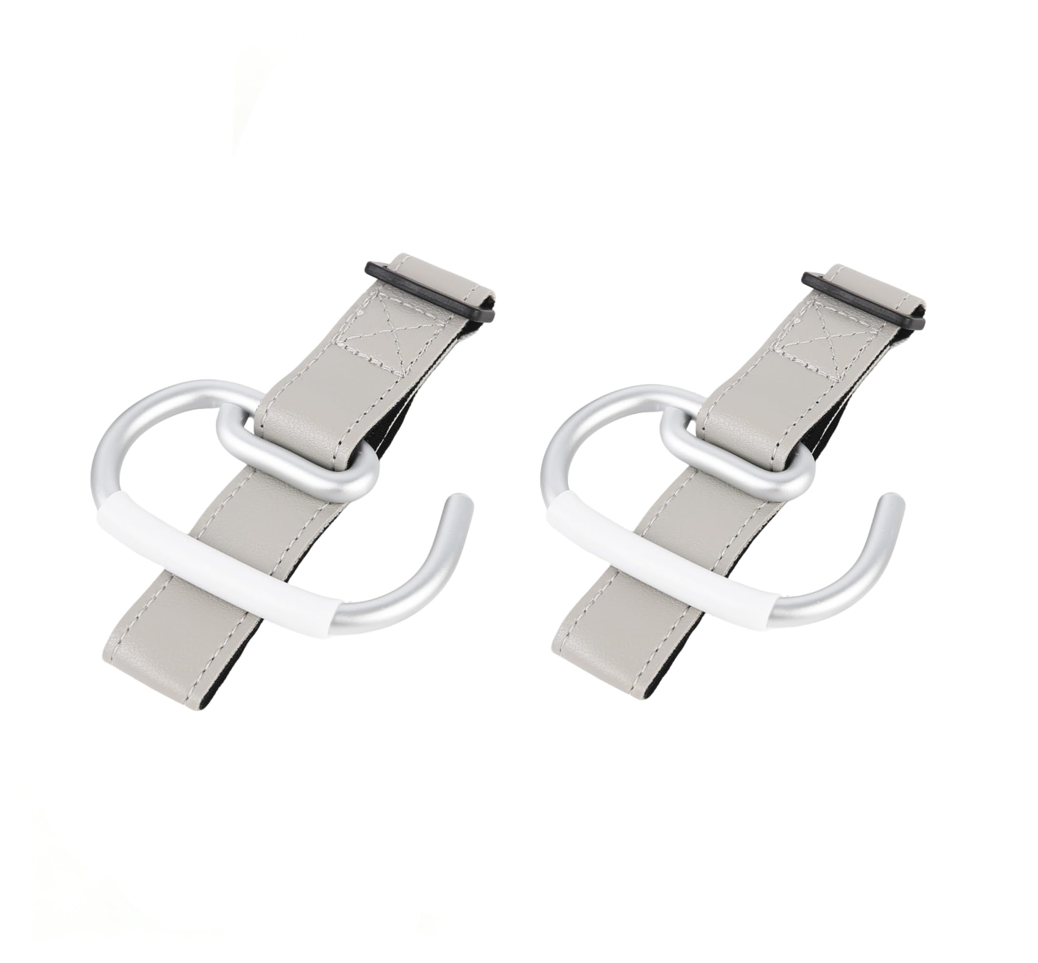 2Pcs Stroller Pram Hooks, Buggy Bag Clips, Universal Stroller Shopping Bag Holder, Durable Pram Clips for Diaper Bags, Shopping Bags, Handbags, Gray