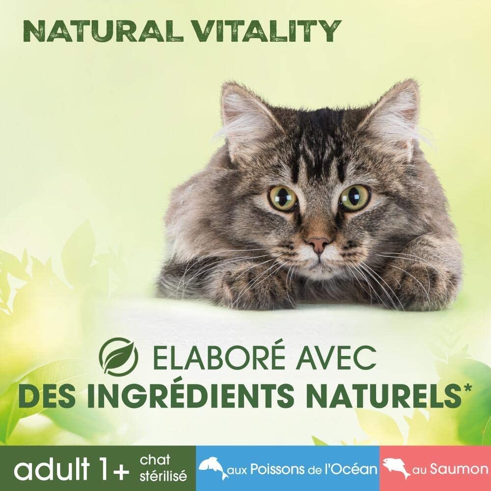 Perfect Fit Natural Vitality Sachets fraîcheur pour chats adultes stérilisés – Nourriture complète sans céréales - 12 unités 6X50g : 72 sachets