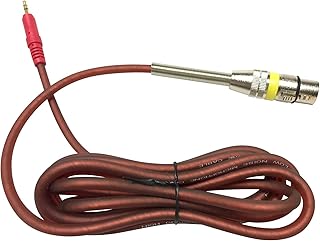 Jethrora Cabo de áudio de microfone de 8,2 pés e 3,5 mm XLR para conector fêmea de 3,5 mm Condensador Cabo de microfone Linha de microfone com mola protetora de metal de 2,5 metros