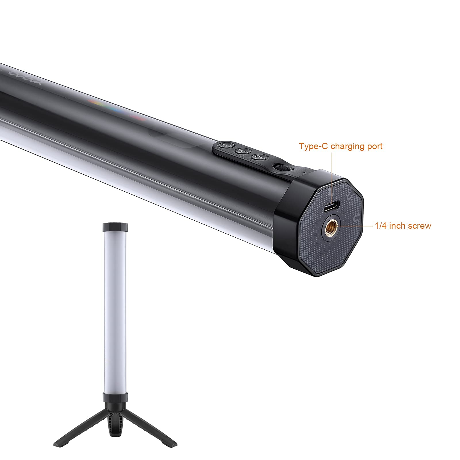 GODOX TL30 Tubo de luz RGB a Todo Color LED Profesional Varita de luz para fotografía Temperatura Bicolor 2700K-6500K APLICACIÓN CRI97 TLCL99 / Control a Bordo con Bolsa de Almacenamiento